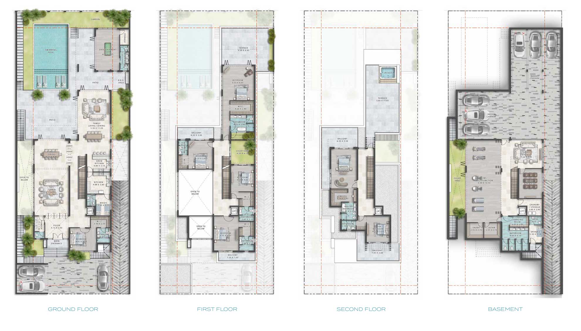 7 Bedroom Villa Floor Plan